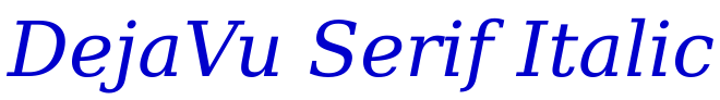 DejaVu Serif Italic الخط